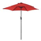 9 ft. Aluminum Market Crank and Tilt Patio Umbrella in Red - Retail: $75.03