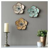 Stratton Home Decor Set of 2 Rustic Flower Wall Decor - Retail: $99.99