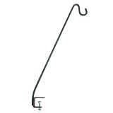 Juegoal Heavy Duty Deck Hook with 2 Inch Non Slip Clamp, 25 to 36 Inch Extended Reach Deck Hook, Adjustable Rail Pole Plant Bracket for Hanging Bird Feeder, Plants, Lanterns, Wind Chimes