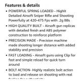 BBTac Airsoft Sniper Rifle M61 - Bolt Action Powerful Spring Airsoft Gun, Retails-$99