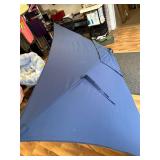AMMSUN 6.5 x 4.5ft Rectangular Patio Umbrella Outdoor Table Umbrella fiberglass Pole and Ribs (Navy Blue)