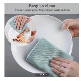 Fish Scale Microfiber Polishing Cleaning Cloth Reusable Microfiber Towels, Lint Free Cleaning Rags for Glass No Watermark, Dishes, Mirrors (10Pcs,5 Colors,15.7 in x 11.8 in)