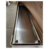 Profeeshaw Stainless Steel Overshelf for Prep & Work Table 12â x 60â NSF Commercial Adjustable Double Shelf 2 Tier for Restaurant, Bar, Utility Room, Kitchen and Garage