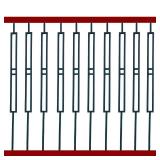 Langdoly Stair Spindles Iron Balusters for Staircase Interior 1/2"x44" Stair Balusters Satin Black Narrow Rectangle with Single Partition Staircase Balusters Pack of 10 - Retail: $80.88