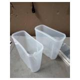 Set Of 2 Food Storage Containers With Lids 9In X 3/12In X 9In