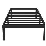 Upcanso 16 Inch Twin XL Bed Frames, Metal Platform Twin XL Bed Frame with Storage, 2,500 lbs Heavy Duty Non-slip Steel Slats Support, Easy Assembly Mattress Foundation, Black