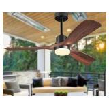 Three Blade Ceiling Fan With A Built In Light