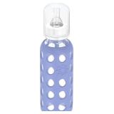 Lifefactory Glass Baby Bottle with Protective Silicone Sleeve and Stage 2 Nipple Blueberry 9 Oz (LF110020C4)