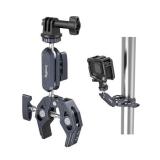 SMALLRIG Camera Mount Clamp, Ballhead Magic Arm with Clamp and Adapter for Gopro, Camera Monitor Mount with 1/4"-20, 3/8"-16 Threaded Holes, Super Clamp for Gopro/DSLR/Stabilizer 3757B