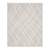 Nourison Feather Soft High-Low Shag Grey Ivory 7 10 x 9 10 Area Rug (8 x 10 ) - Retail: $185.63
