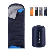 Sleeping Bags for Adults Backpacking Lightweight Waterproof- Cold Weather Sleeping Bag for Girls Boys Mens for Warm Camping Hiking Outdoor Travel Hunting with Compression Bagsï¼Navy Blueï¼