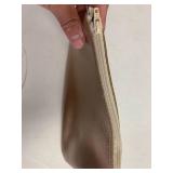 Rosegold handmade zipper clutch leather bag 7 inch