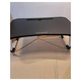 Mind Reader - Lap Desk Laptop Stand, Bed Tray, Folding Legs, Couch Table, Portable, MDF , 23.25"L x 13.75"W x 10.5"H - Black