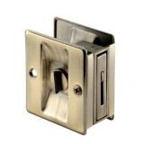Antique Brass Privacy Lock with Pull Pocket Door Lock