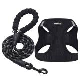 Matilor Dog Harness Step-in Breathable Puppy Cat Dog Vest Harnesses for Small Medium Dogs Black