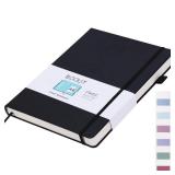 8.5"x11" Journal Notebook 320 Pages - A4 Letter Size College Ruled Notebook with 100gsm Thick Lined Paper&Leather Cover, Large Moleskine Hardcover Journal Notebook (Black) Retail $19.49
