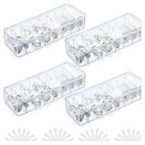 4 Pcs Cable Organizer Box with Wire Ties, Plastic Cord Storage Box with Lid, Electronics Organizer for Home Office Desk Organizers and Accessories (Clear) Retail $36.65