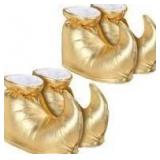 2 Pairs Gold Elf Shoes
