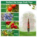 4 Pack Garden Plant Fruits Blueberry Bushes Protection Netting Covers Barrier Mesh Bags, Blueberry Tomato Protection Net with Zipper & Drawstring (2.3 x 3.4 Ft)