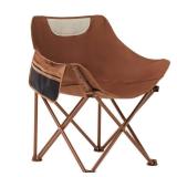 TOSAMC Portable Lightweight Compact Camping Foldable Chair with Carry Bag for Hiking Fishing Beach Brown