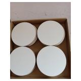 Ziliny 24 Pcs Sublimation Coasters 4 x 4 Inch Hardboard Coaster Cork and MDF Blank Coasters Sublimation Car Coasters Heat Press Parts Accessories for Kitchen Drink Ornaments (Round)