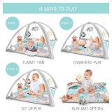 The Peanutshell 7 in 1 Baby Play Gym for Boys or Girls, Activity Center, Tummy Time Toys, Play Mat for Babies 0-6 Months, Newborn Essentials, Playmate for Baby, Safari Animals