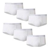 Hanes Mens Moisture-wicking Cotton Briefs, Available In White And Black, Multi-packs, White - 6 Pack, Large US