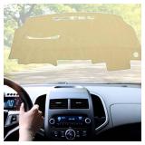 X AUTOHAUX Car Dashboard Cover Beige Polyester Non-slip Mat Protector Carpet Sun Proof for Honda Civic 2006-2011