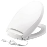 Radiance Elongated Closed Front Toilet Seat with Cover in White - Retail: $263,79