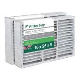Filterbuy 16x25x5 Air Filter MERV 8 Dust Defense (2-Pack), Pleated HVAC AC Furnace Air Filters for Honeywell FC100A1029, Lennox X6670, Carrier, Bryant, & More (Actual Size: 15.75 x 24.75 x 4.38)