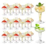 Plastic Margarita Glasses Disposable Acrylic Margarita Cups 30 Pack Plastic Champagne Flutes Champagne Glasses 5 Oz Clear Mimosa Glasses Wedding Christmas Outdoor Reusable Cocktail Cups Bulk for Party