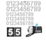 Reflective Mailbox Numbers for Outside - 50 Pieces (0-9) Waterproof, Self-Adhesive, Vinyl & Die-Cut White Number Stickers for House, Door, & Cars - 5 Sets (3 Inches x 3 Sets,4 Inches x 2 Sets) Rixfoma