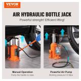 VEVOR Air Hydraulic Bottle Jack, 20 Ton/44029 LBS All Welded Bottle Jack, 10.4-19.7 inch Lifting Range, Manual Handle and Air Pump, for Car, Pickup, Truck, RV, Auto Repair, Industrial Engineering