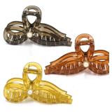 NAISIER Big Hair Claw Clips Large Butterfly Hair Clips for Women 5.1"Hair Clips for Thick Hair Jelly Clip Banana Claw Clips Non-slip Larger Size Hair Accessories for Girls.3 Pcs