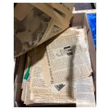 2 Boxes Full of News Papers & News Paper Clippings 50s-90s (Primary Hutchinson News)