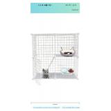2-Tier DIY Cat Cage,Small Animal Indoor Detachable Metal Cage,Cats Kennels Crate Large Exercise Place Playpen Kitten Enclosure with 2 Doors,29.5x15.3x28.7 Inch White