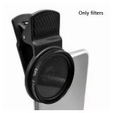 37mm CPL Phone Camera Lens, Universal Polarizer Clip-On Cellphone CPL Filter Compatible with iPhoneSamsung/Android Smartphones
