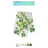 AGTEK 34" x 48" Foldable Cucumber Trellis with Garden Stakes and Zip Ties Plant Support A Frame Metal Trellis for Climbing Plants, Cucumber, Vegetable, Flowers