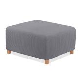 TAOCOCO Ottoman Cover Rectangular Storage Ottoman Slipcover Stretch Footrest Stool Covers Furniture Protectors Spandex Jacquard Fabric with Elastic Band Light Grey