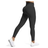 Aoxjox High Waisted Workout Leggings for Women Compression Tummy Control Trinity Buttery Soft Yoga Pants 26" (Black, Medium)