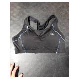 Yvette Sports Bras for Women High Impact Support Racerback Sports Bra Plus Size No Underwire for Running Workout, Black,XL Plus