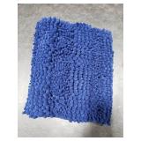 Yimobra Bathroom Rug Mat, Non Slip Quick Dry Bath Mats, Extra Thick and Super Absorbent Bath Rugs, Luxury Microfiber Chenille Plush Fluffy Washable Soft Shower Carpet for Floor, 24" x 17", Navy Blue