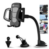 Car Phone Mount, Vansky 3-in-1 Cell Holder Air Vent Dashboard Mount Windshield for iPhone Xs Max R X 8 Plus 7 6S Samsung Galaxy S9 S8 Edge S7 S6 LG Sony and More