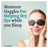 MyHalos Moisture Chamber Glasses for Dry Eyes - Soft Sleep Mask for Dry Eyes -Reusable Dry Eye Sleep Mask - Hydrating Sleep Mask & Moisture Goggles - Patent Pending
