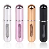 Travel Mini Perfume Refillable Atomizer Container, Portable Perfume Spray Bottle, Travel Size Bottle, Scent Pump Case, Perfume Fragrance Empty Spray Bottle for Traveling and Outgoing 5ml (4Pcs)
