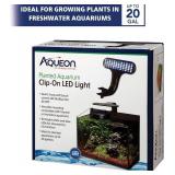 New Aqueon Clip-On LED Aquarium Fish Tank Light for Planted Growing Plants for Up To 20 Gallon Aquariums