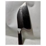 Serbian Stainless Steel Heavy Duty 8" Wood Handle Forged Butcher Camping Cleaver