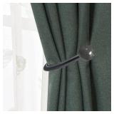 Meetart Decorative Curtain Drapery Holdbacks, Curtain Tiebacks Simple Vintage Rustic Style Decor 4 Pack, Black Come with Screws