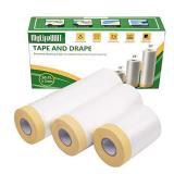 MyLifeUNIT Tape and Drape, Assorted Masking Paper for Automotive Painting Covering (66-Feet, 3 Sizes)