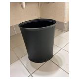 Commercial Hospitality Small Matte Black Open Top Bathroom Trash Can